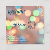 DJ-visitekaartje aanpassen Vierkante Visitekaartje (Achterkant)