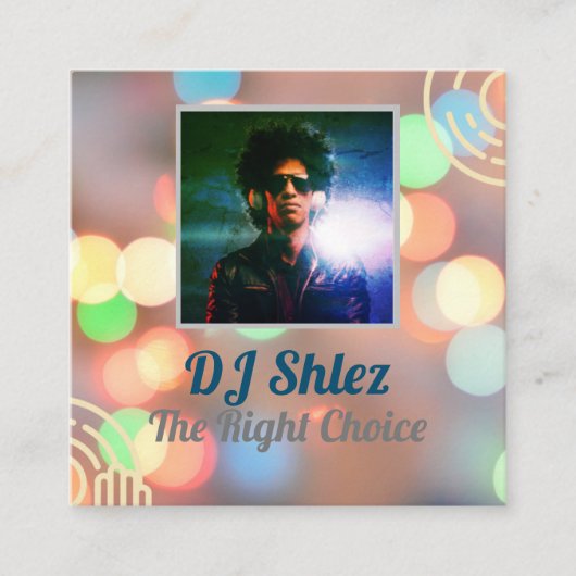 DJ-visitekaartje aanpassen Vierkante Visitekaartje (Voorkant)