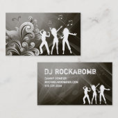 Dj Visitekaartje Music Black Retro Dance (Voorkant / Achterkant)
