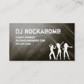 Dj Visitekaartje Music Black Retro Dance (Achterkant)