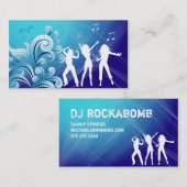 Dj Visitekaartje Music Blue Retro Dance (Voorkant / Achterkant)