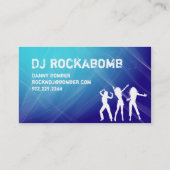 Dj Visitekaartje Music Blue Retro Dance (Achterkant)