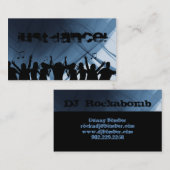 Dj Visitekaartje Music Blue Retro Dance 2 (Voorkant / Achterkant)