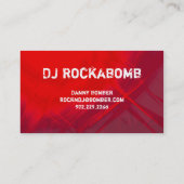 Dj Visitekaartje Music Red Retro Dance 2 (Achterkant)