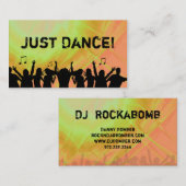 Dj Visitekaartje Music Red yellow Retro Dance 2 (Voorkant / Achterkant)