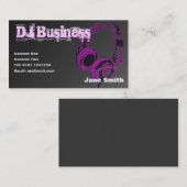 DJ-Visitekaartje [roze] - aanpasbaar Visitekaartje (Voorkant / Achterkant)