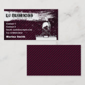 DJ-Visitekaartje [vrouw] - aanpasbaar Visitekaartje (Voorkant / Achterkant)