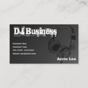 DJ-Visitekaartje [zwart] - aanpasbaar Visitekaartje