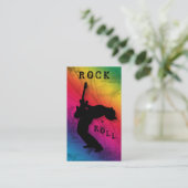 DJ Visitekaartjes Guitar Music Rainbow (Staand voorkant)