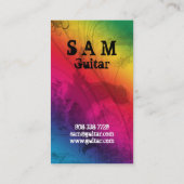 DJ Visitekaartjes Guitar Music Rainbow (Achterkant)
