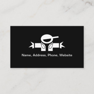 DJ-Visitekaartjes met jockey-logo voor muziekschij Visitekaartje