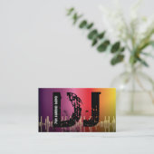 DJ-visitekaartjes voor schijfjockey Visitekaartje (Staand voorkant)