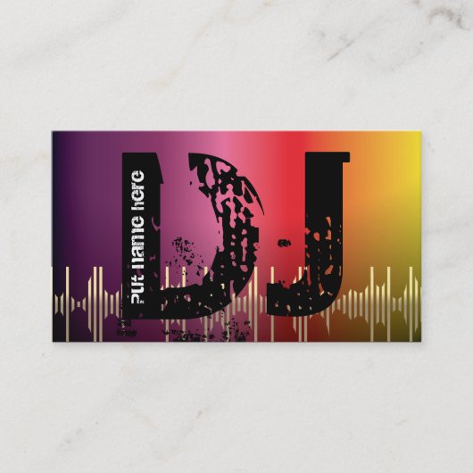 DJ-visitekaartjes voor schijfjockey Visitekaartje (Voorkant)