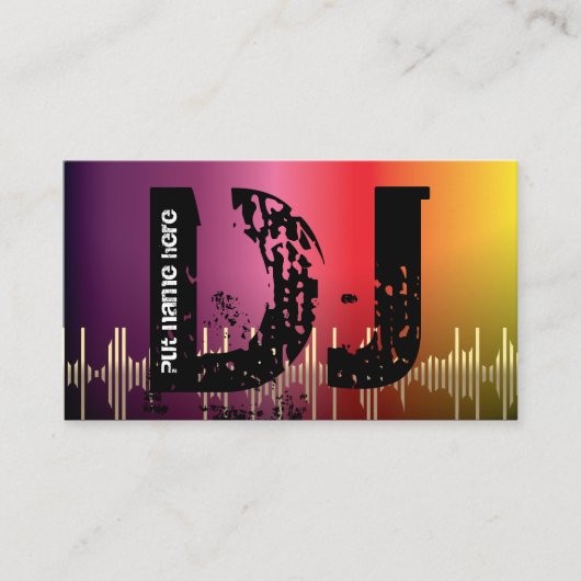 DJ-visitekaartjes voor schijfjockey Visitekaartje (Voorkant)