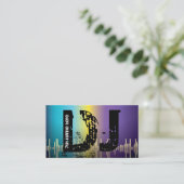 DJ-visitekaartjes voor schijfjockey Visitekaartje (Staand voorkant)