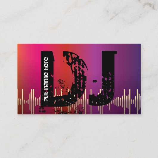 DJ-visitekaartjes voor schijfjockey Visitekaartje (Voorkant)