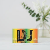 DJ-visitekaartjes voor schijfjockey Visitekaartje (Staand voorkant)