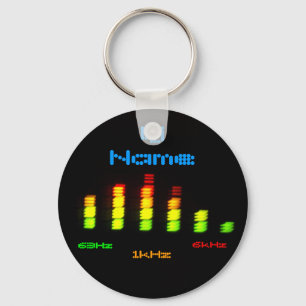 Dj Voeg Jouw naam Personal Equalizer Bar EQ toe Sleutelhanger