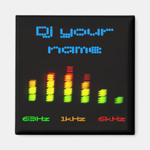 Dj voegt jouw naam Personal Equalizer Bar toe Magneet