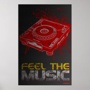 DJ voelt het muziekPoster - Pioneer CDJ Graffiti Poster