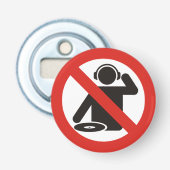 DJ-vrije zone Button Flesopener (Voorkant)