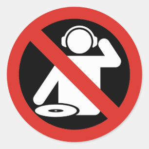 DJ-vrije zone Ronde Sticker