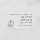 DJ White Visitekaartje (Achterkant)