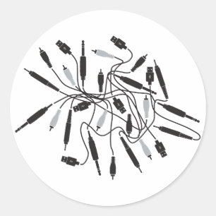 DJ Wires Ronde Sticker