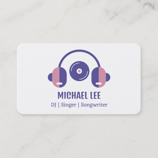 DJ - Zanger - Deejay Visitekaartje (Voorkant)