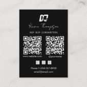 DJ Zanger Singer Songwriter Muziek 2 QR Code Profe Visitekaartje (Achterkant)