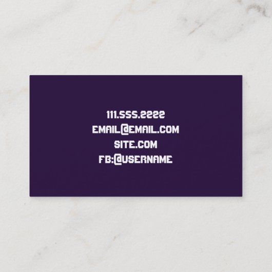 DJ - Zanger Visitekaartje (Achterkant)