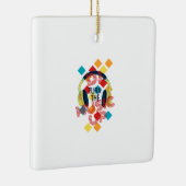 DJ zet de muziek omhoog Keramisch Ornament (Rechts)