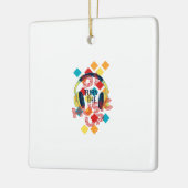 DJ zet de muziek omhoog Keramisch Ornament (Links)