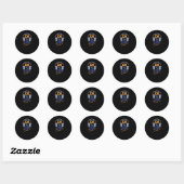 DJ zet de muziek omhoog Ronde Sticker (Vel)