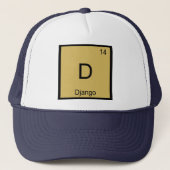 Django Name Chemistry Element Periodic Table Trucker Pet (Voorkant)