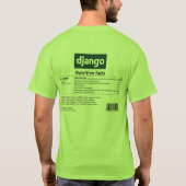 Django Nutrition Facts for Men T-shirt (Achterkant)
