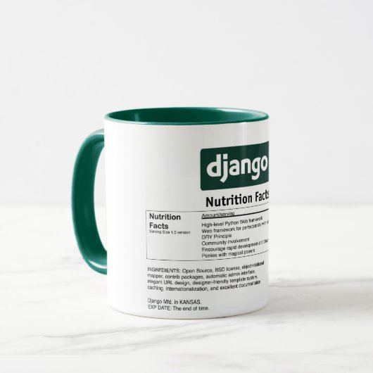 Django Nutrition Facts Mok (Voorkant links)