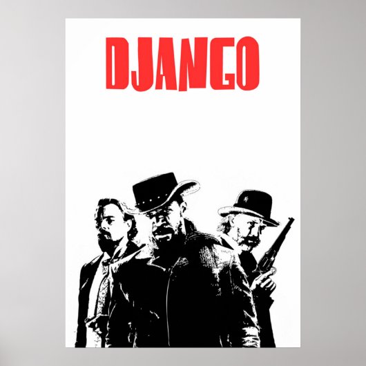 Django Ongeketende illustratie Poster (Voorkant)