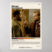Django Unchained Quentin Tarantino Minimalist Mov Poster (Voorkant)