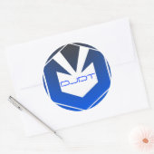 DJDT Blauwe Sticker Groot (Envelop)