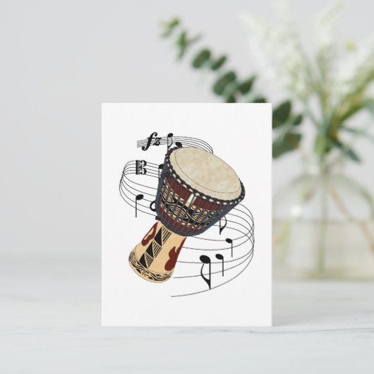 Djembe Briefkaart (Staand voorkant)