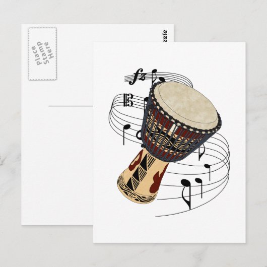 Djembe Briefkaart (Voorkant / Achterkant)
