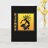 Djembe Drum African Bongo Congas Music Kaart (Gele Bloem)