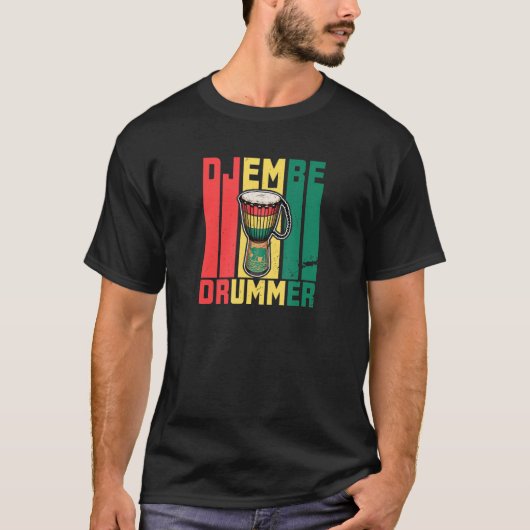 Djembe drums drummer muziekinstrument Afrika reg T-shirt (Voorkant)
