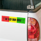 Djembe - Eat Sleep Drum Herhalen Bumpersticker (Op Truck)