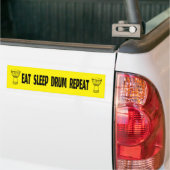 Djembe - Eat Sleep Drum Repat (lichte kleur) Bumpersticker (Op Truck)