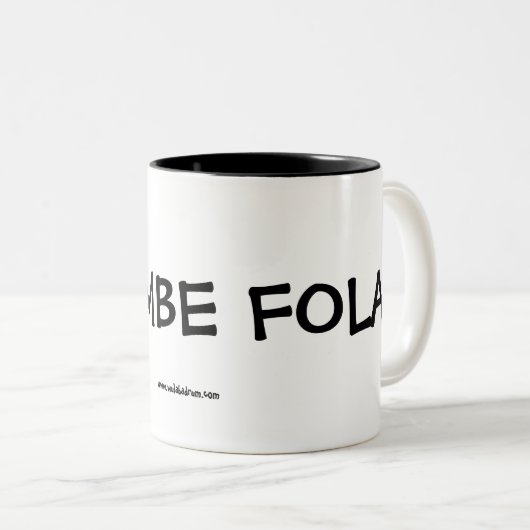 DJEMBE FOLA, www.wulabadrum.com Tweekleurige Koffiemok (Voorkant rechts)