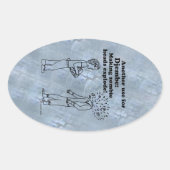 Djembe maakt Zombies Explode Oval Sticker (Voorkant)