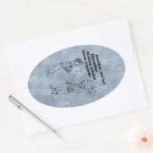 Djembe maakt Zombies Explode Oval Sticker (Envelop)