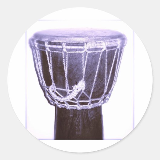 Djembe Music Cadeaus Ronde Sticker (Voorkant)
